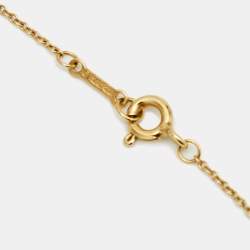 Pre Owned Tiffany & Co. Paloma Picasso Olive Leaf Blue Topaz 18K Yellow Gold Necklace