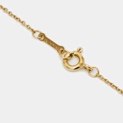 Pre Owned Tiffany & Co. Paloma Picasso Olive Leaf Blue Topaz 18K Yellow Gold Necklace