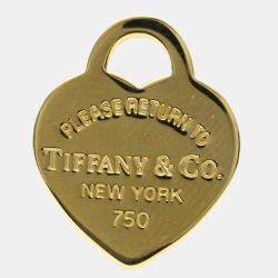 Pre Owned Tiffany & Co. 18K Yellow Gold Return To Tiffany Heart Pendant Necklace