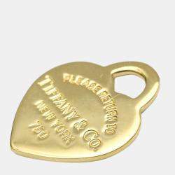 Pre Owned Tiffany & Co. 18K Yellow Gold Return To Tiffany Heart Pendant Necklace