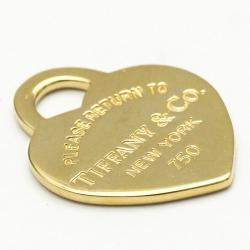 Pre Owned Tiffany & Co. 18K Yellow Gold Return To Tiffany Heart Pendant Necklace
