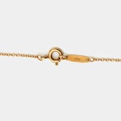 Pre Owned Tiffany & Co. Return to Tiffany Double Heart Tag 18K Yellow Gold Pendant Necklace
