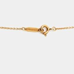 Pre Owned Tiffany & Co. Return to Tiffany Double Heart Tag 18K Yellow Gold Pendant Necklace