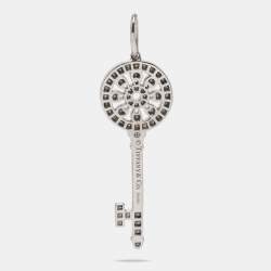 Tiffany & Co. Mini Keys Petals Key Diamond Platinum Pendant