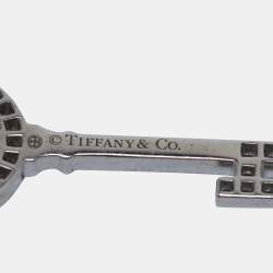 Tiffany & Co. Mini Keys Petals Key Diamond Platinum Pendant