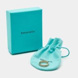 Pre Owned Tiffany & Co. Tiffany T Narrow Paved Diamond 18k Rose Gold Ring Size 54