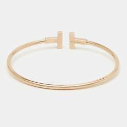 Tiffany  & Co. Tiffany T Diamond 18k Rose Gold Wire Bracelet