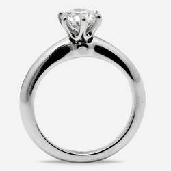 Pre Owned Tiffany & Co. The Tiffany® Setting Diamond 0.70 ct Platinum Solitaire Engagement Ring Size 47