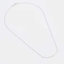 Pre Owned Tiffany & Co. Tiffany T Smile Diamond 18k White Gold Necklace