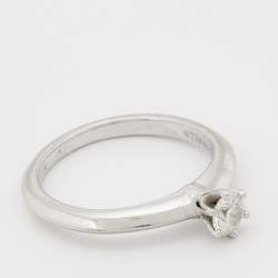 Tiffany & Co. Diamond Platinum Solitaire Engagement Ring Size 48