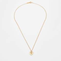 Pre Owned Tiffany & Co. Heart Lock 18k Yellow Gold Pendant Necklace