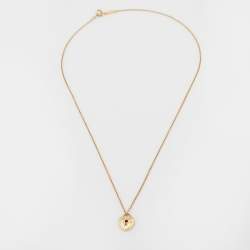 Pre Owned Tiffany & Co. Heart Lock 18k Yellow Gold Pendant Necklace