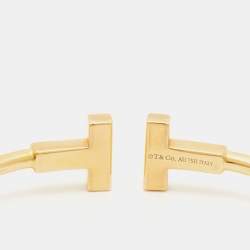 Pre Owned Tiffany & Co. T Wire 18k Yellow Gold Bracelet S