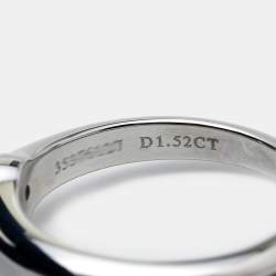 Tiffany & Co. The Tiffany® Setting Diamond Platinum Solitaire Ring Size 52
