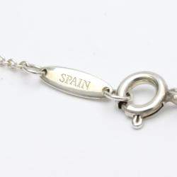 Pre Owned Tiffany & Co. Elsa Peretti Open Heart 18K Rose Gold Sterling Silver Necklace