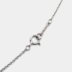 Pre Owned Tiffany & Co. Paloma Picasso Infinity Heart Diamond 18k White Gold Chain Necklace
