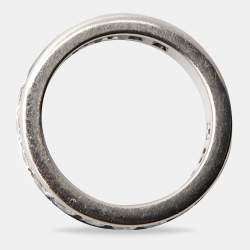 Pre Owned Tiffany & Co. Full Circle Diamond Platinum Eternity Band Ring Size 54