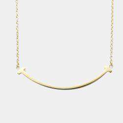 Pre Owned Tiffany & Co. Tiffany T Small 18K Yellow Gold Necklace 