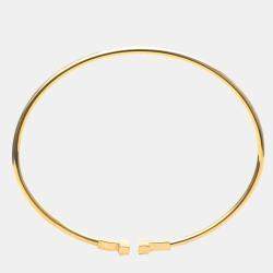 Pre Owned Tiffany & Co. T Wire 18K Rose Gold Narrow Bracelet