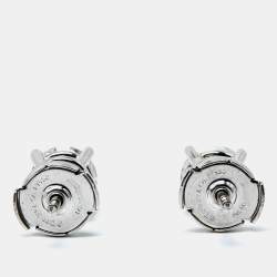 Tiffany & Co. Solitare 2.04 Ct Diamonds Platinum Stud Earrings