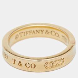 Pre Owned Tiffany & Co. Tiffany 1837 18k Yellow Gold Band Ring Size 51