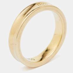 Pre Owned Tiffany & Co. Tiffany 1837 18k Yellow Gold Band Ring Size 51