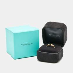 Tiffany & Co. Tiffany T Wire Diamonds 18k Rose Gold Ring Size 53