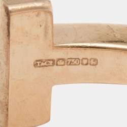 Pre Owned Tiffany & Co. Tiffany T Wire 18k Rose Gold Ring Size 48
