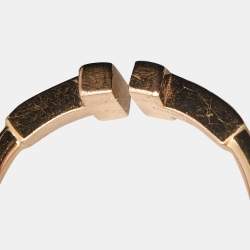 Pre Owned Tiffany & Co. Tiffany T Wire 18k Rose Gold Ring Size 48