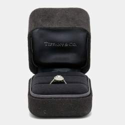 Pre Owned Tiffany & Co. Soleste Diamonds Platinum Ring Size 49