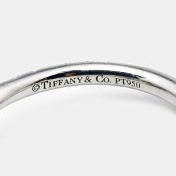 Pre Owned Tiffany & Co. Soleste Diamonds Platinum Ring Size 49