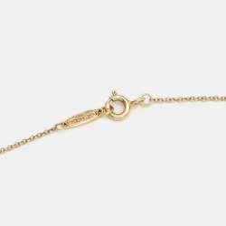 Pre Owned Tiffany & Co. Atlas Diamond 18k Rose Gold Pendant Necklace