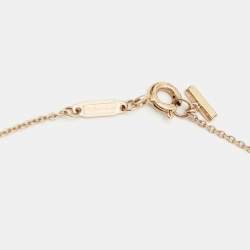 Pre Owned Tiffany & Co. T Smile Diamonds 18k Rose Gold Mini Model Necklace