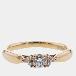 Tiffany & Co. Gold Metal 18K Diamond Harmony Ring EU 49