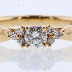 Tiffany & Co. Gold Metal 18K Diamond Harmony Ring EU 49