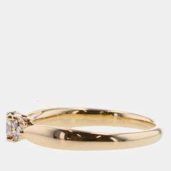 Tiffany & Co. Gold Metal 18K Diamond Harmony Ring EU 49