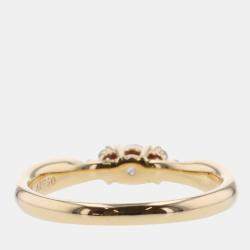 Tiffany & Co. Gold Metal 18K Diamond Harmony Ring EU 49