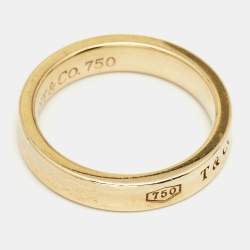 Tiffany & Co. Tiffany 1837 18k Yellow Gold Band Ring Size 54