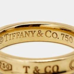 Tiffany & Co. Tiffany 1837 18k Yellow Gold Band Ring Size 54