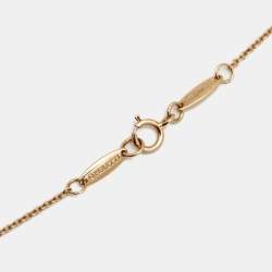 Tiffany & Co. Elsa Peretti Diamond by the Yard Diamond 18k Rose Gold Necklace