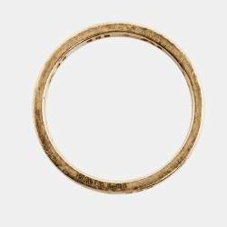 Pre Owned Tiffany & Co. Atlas Pierced Rubies 18k Rose Gold Band Ring Size 52