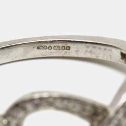 Pre Owned Tiffany & Co. Infinity Diamonds Platinum Ring Size 49