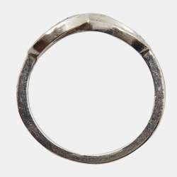 Pre Owned Tiffany & Co. Infinity Diamonds Platinum Ring Size 49