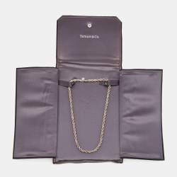 Pre Owned Tiffany & Co. Twisted Rope 18K Yellow Gold Silver Chain Necklace