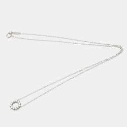 Pre Owned Tiffany & Co. Open Circle Platinum Diamond Necklace