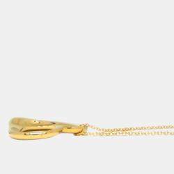 Pre Owned Tiffany & Co. Elsa Peretti Open Heart 18K Yellow Gold Necklace