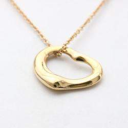 Pre Owned Tiffany & Co. Elsa Peretti Open Heart 18K Rose Gold Necklace