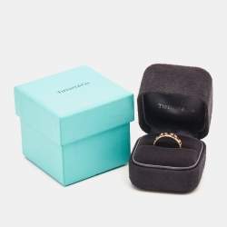 Pre Owned Tiffany & Co. Tiffany T True 18k Rose Gold Wide Band Ring Size 52