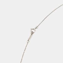 Pre Owned Tiffany & Co. Atlas Key Diamonds 18k White Gold Pendant Necklace