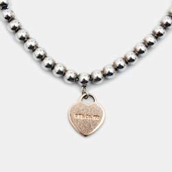Tiffany & Co. Return to Tiffany Heart 18k Rose Gold Sterling Silver Bead Bracelet  
